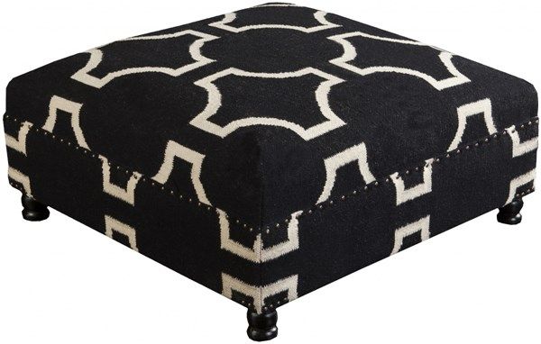 Surya Furniture Charcoal Beige Wood Wool Ottoman – 32 X 32 X 16 | The Regarding Charcoal And White Wool Pouf Ottomans (View 2 of 20)
