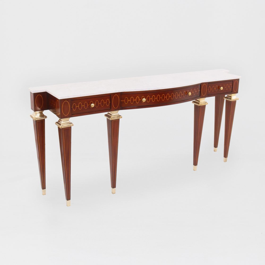Table Console, Em + White Marble | Jansen Furniture Throughout White Stone Console Tables (View 10 of 20)
