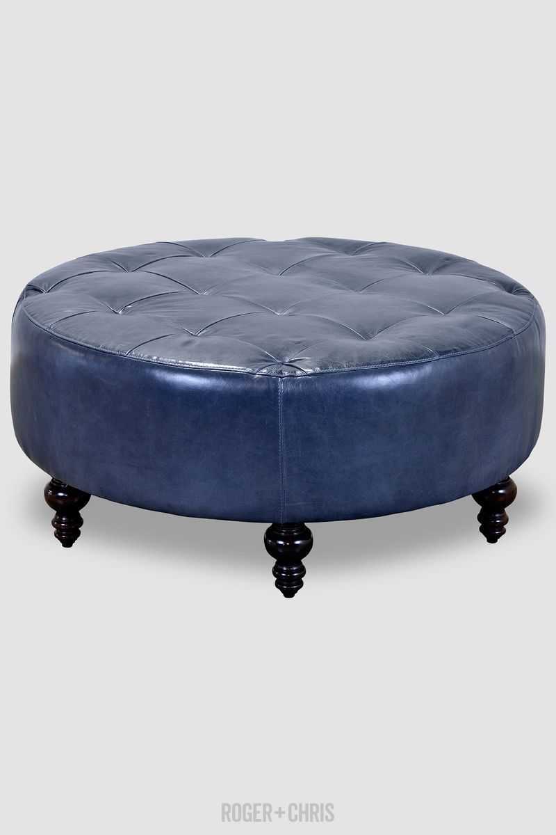 Talula Ottomans From Roger + Chris | Ottoman, Dark Blue Living Room Throughout Dark Blue And Navy Cotton Pouf Ottomans (View 12 of 20)