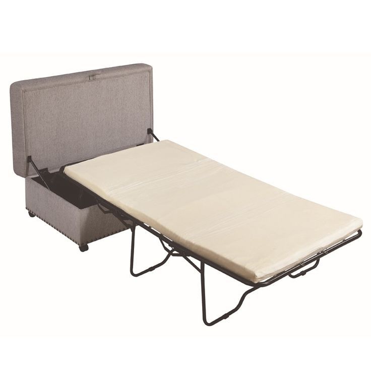 The Linen Twin Foam Sleeper Ottoman From Coaster, Co (View 1 of 20)