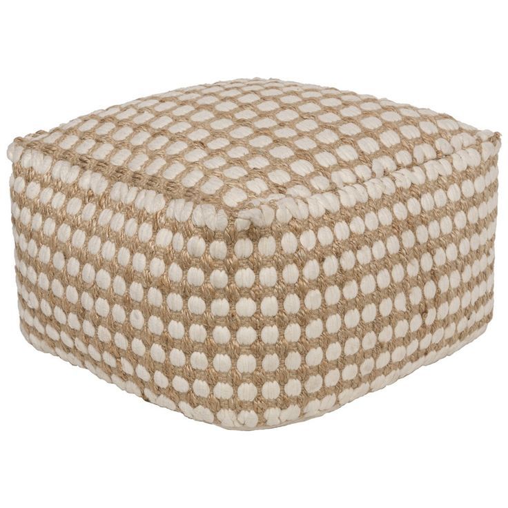 The Oak Cove Pouf Is Madeexpertsmerging Form With Function At Inside Oak Cove White And Khaki Woven Pouf Ottomans (View 15 of 20)