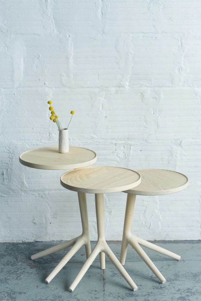 The Tripod Table – White Ash | Nesting End Tables, End Table Sets, End Regarding Console Tables With Tripod Legs (View 4 of 20)