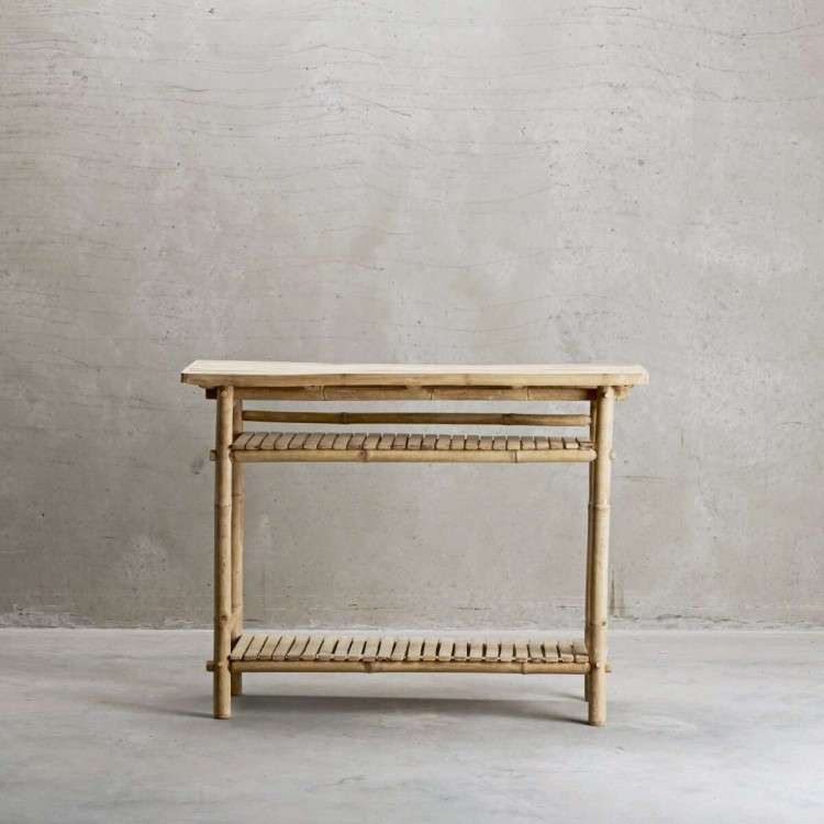 Tinekhome Natural Bamboo Console Table | Accessories For The Home Pertaining To Natural Woven Banana Console Tables (Gallery 19 of 20)