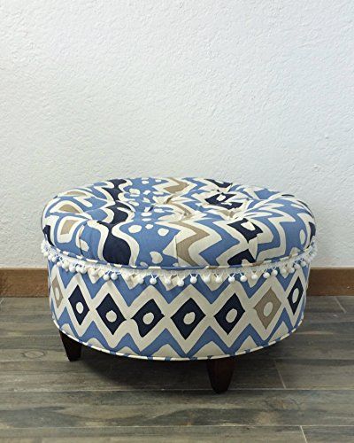 Top 10 Best Round Fabric Ottomans In 2020 Reviews Intended For Light Blue Cylinder Pouf Ottomans (Gallery 19 of 20)