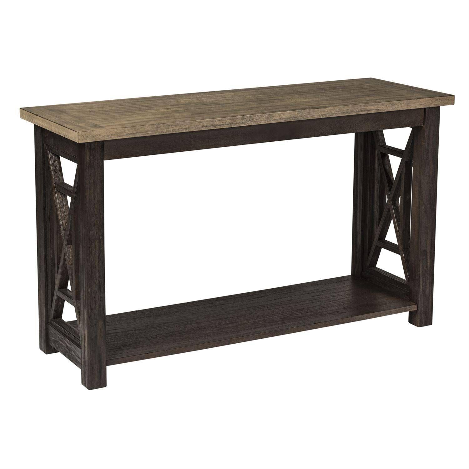 Transitional Gray Wood Console Table Heatherbrook (422 Ot) Liberty Inside Smoke Gray Wood Console Tables (View 2 of 20)