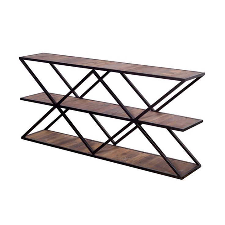Triangle Tiered Console Table In 2021 | Console Table, Wooden Accent Intended For Triangular Console Tables (View 15 of 20)