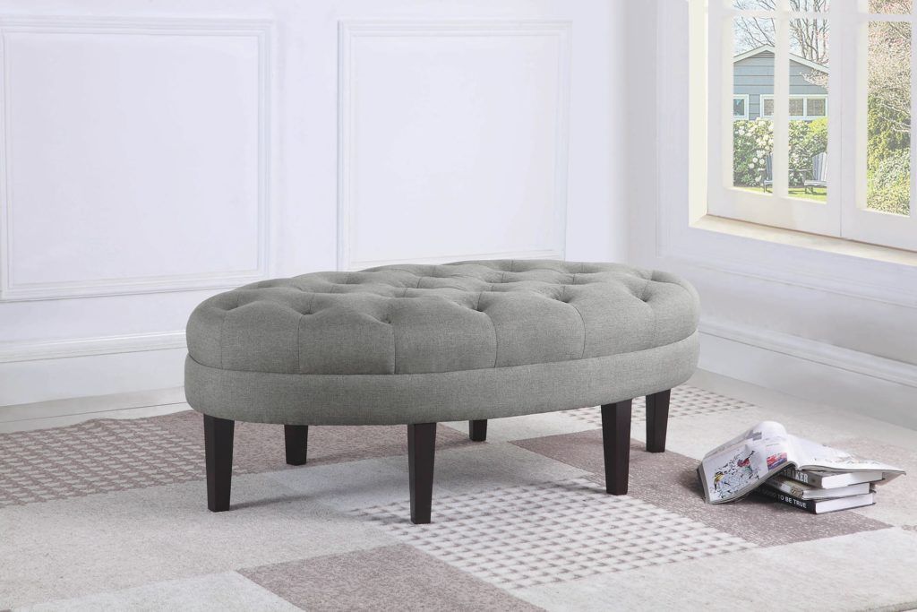 Tufted Ottoman Light Grey | Quality Furniture At Affordable Prices In Regarding Light Gray Cylinder Pouf Ottomans (View 19 of 20)