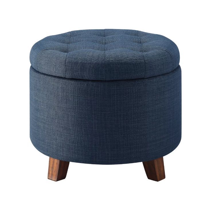 Tufted Round Storage Ottoman – Threshold In 2021 | Round Storage Pertaining To Charcoal Fabric Tufted Storage Ottomans (View 17 of 20)