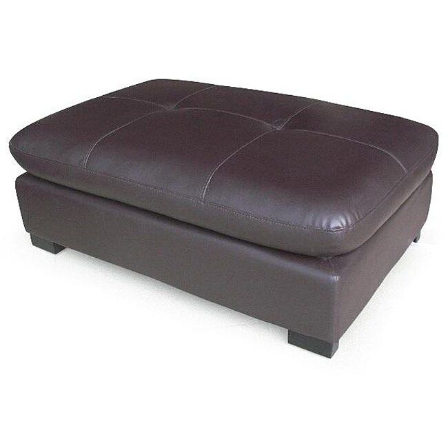 Universal Tufted Brown Leather Ottoman – Free Shipping Today For Brown Tufted Pouf Ottomans (View 17 of 20)