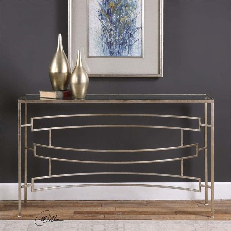 Uttermost Eilinora Silver Console Table – 24636 Inside Silver Console Tables (View 9 of 20)