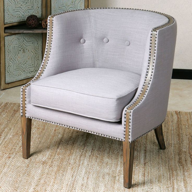 Uttermost Gamila Accent Chair | Light Grey Accent Chair, Accent Chairs Inside Smoke Gray Wood Accent Stools (View 5 of 20)