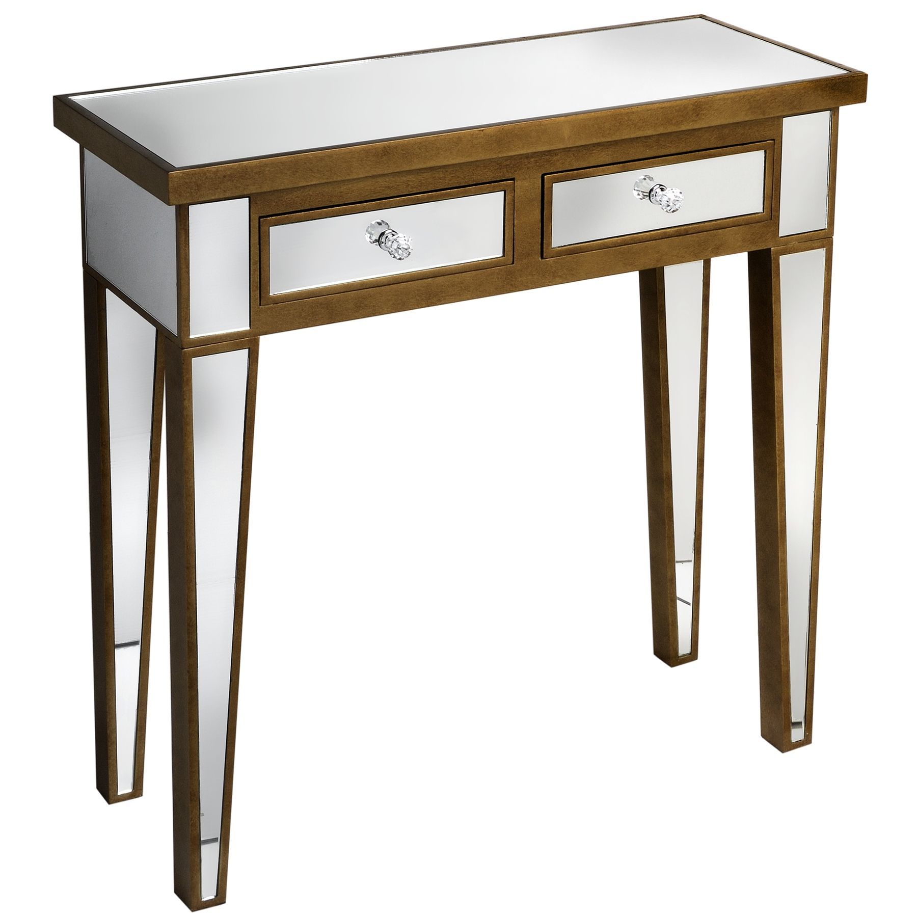 Venetian Mirrored 2 Drawer Console Table | Mirrored Console Table In 2 Drawer Oval Console Tables (View 8 of 20)
