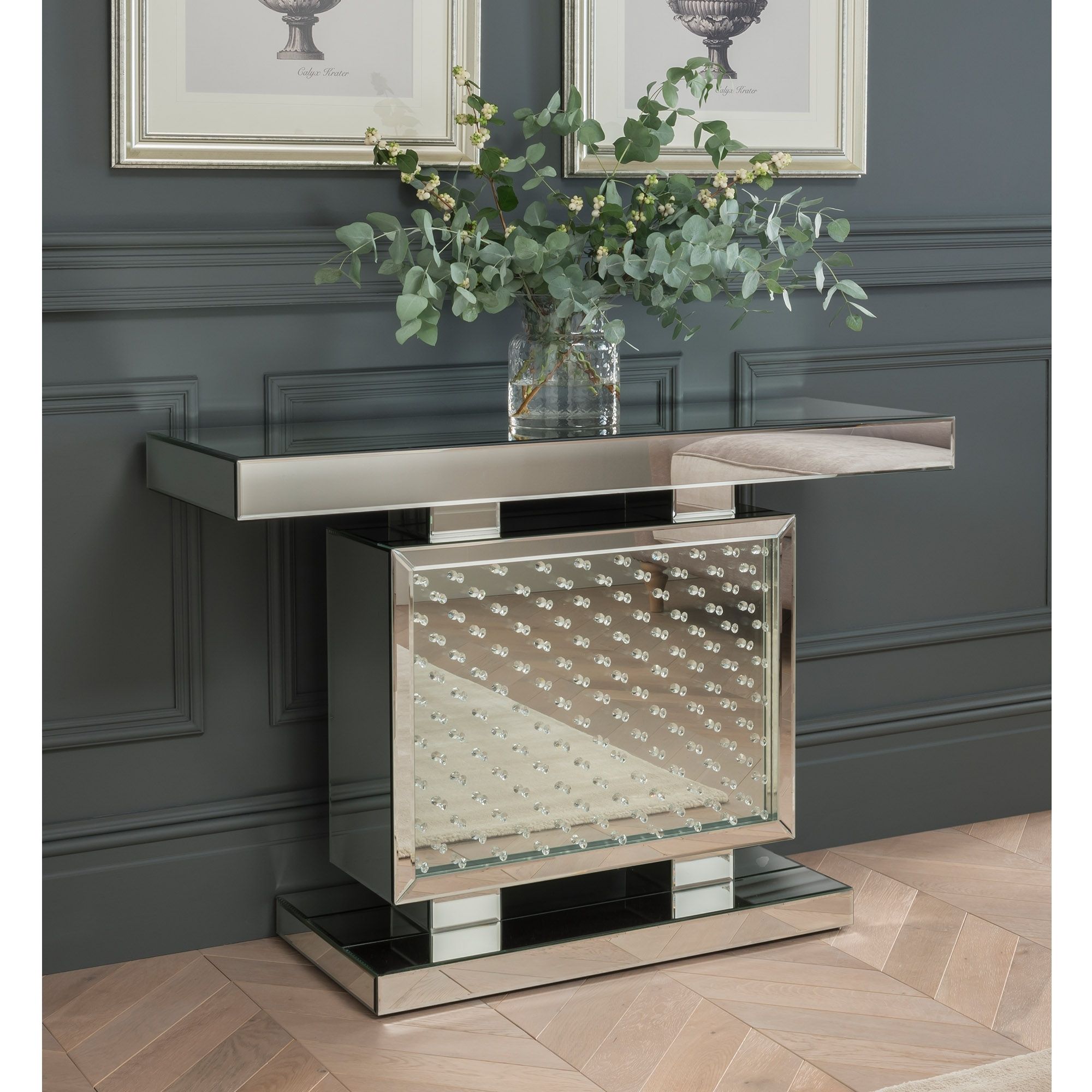 Venetian Mirrored Console Table | Mirrored Glass Furniture Online Now Intended For Glass And Pewter Console Tables (View 9 of 20)