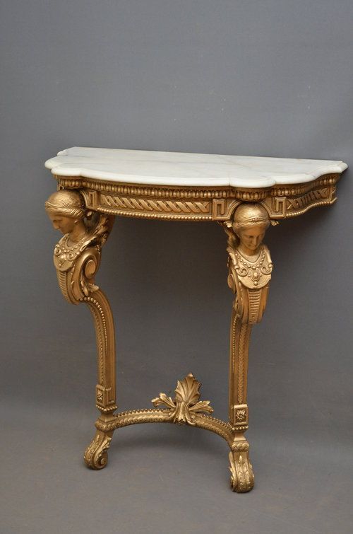 Victorian Console Table – Gilt Hall Table In 2020 | Victorian Console Regarding Oval Corn Straw Rope Console Tables (View 6 of 20)