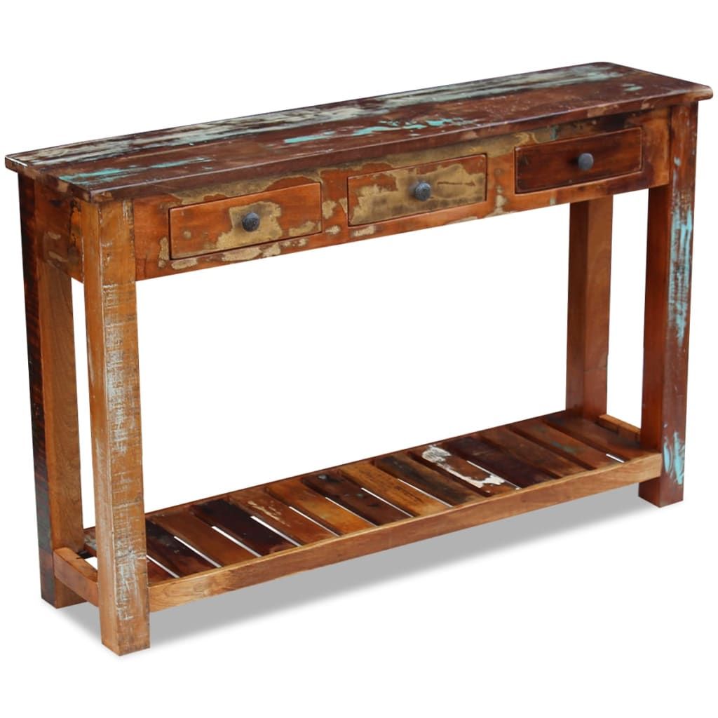 Vidaxl Console Table Solid Reclaimed Wood 120x30x76 Cm | Vidaxl (View 13 of 20)
