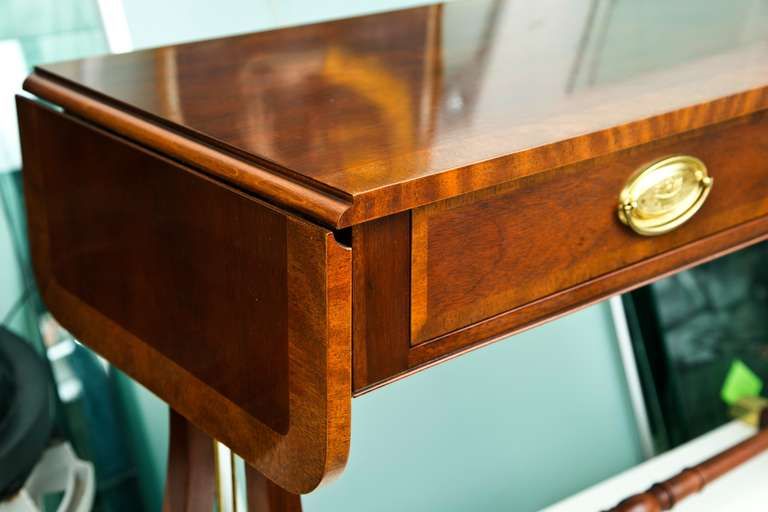 Vintage Baker Drop Leaf Sofa / Console Table At 1stdibs Throughout Leaf Round Console Tables (View 2 of 20)