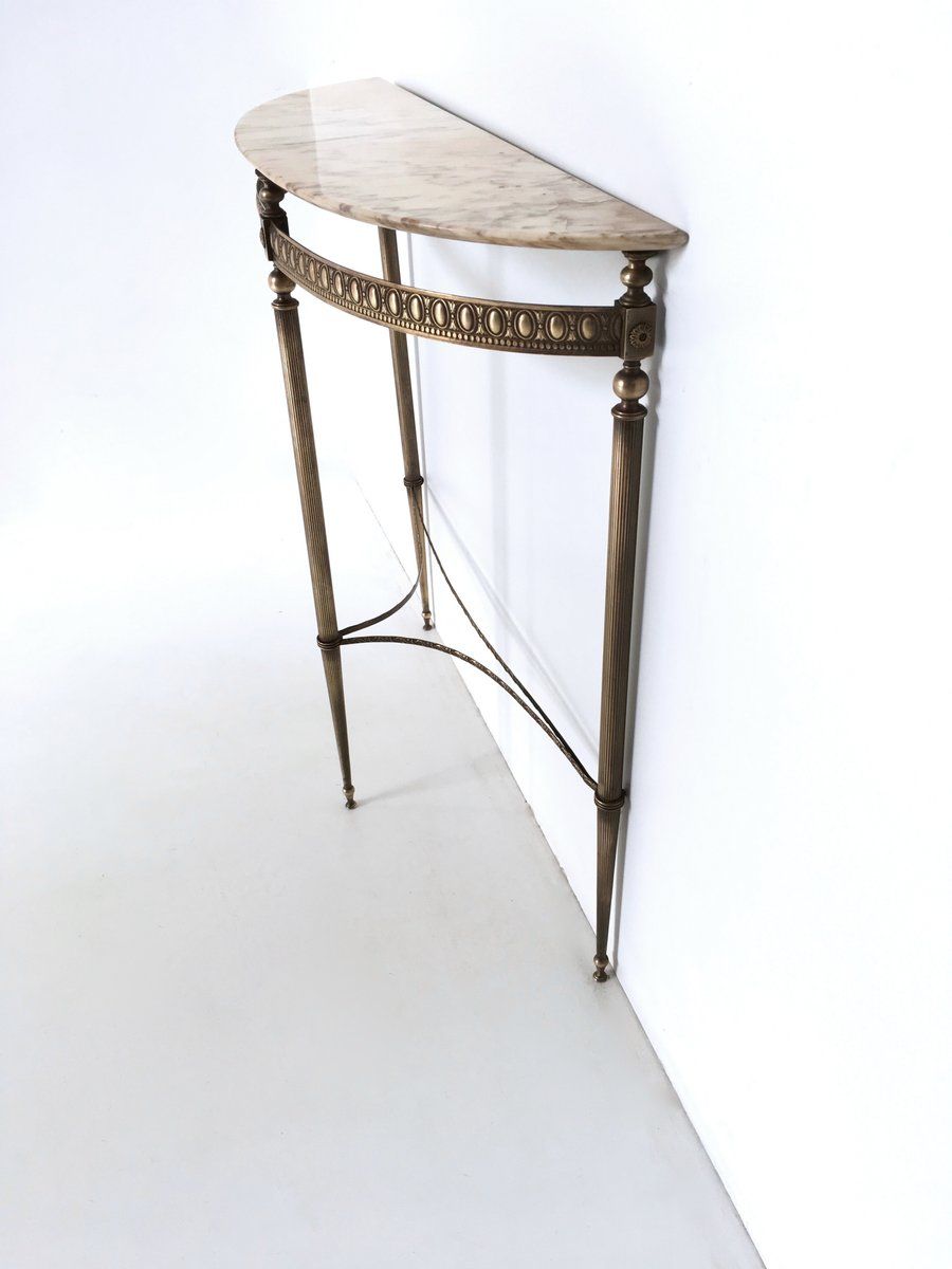 Vintage Brass And Marble Console Table For Sale At Pamono Intended For Marble Console Tables (View 17 of 20)