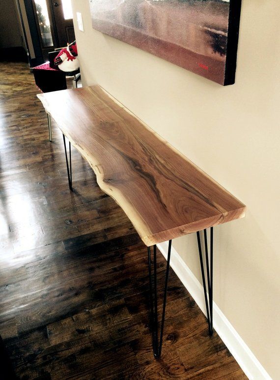Walnut Console Table, Black Walnut Console Table, Modern Table, Live Within Natural And Black Console Tables (View 11 of 20)