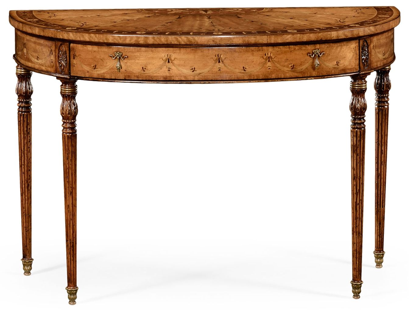 Walnut Demilune Console Table 47 Regarding Walnut Console Tables (View 9 of 20)