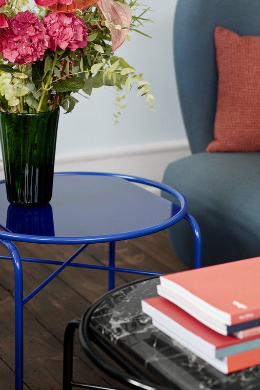 Warm Nordic Secant Coffee Table, Round, Cobalt Blue | Finnish Design Shop In Cobalt Console Tables (View 12 of 20)