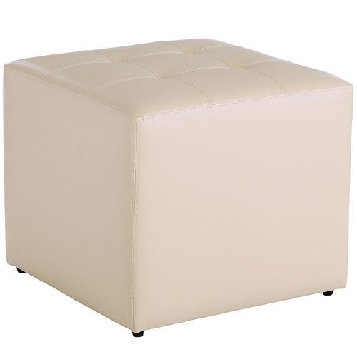 Watson Ivory Square Tufted Ottoman | Pier 1 Imports Great Price Too With Regard To White And Blush Fabric Square Ottomans (View 3 of 20)
