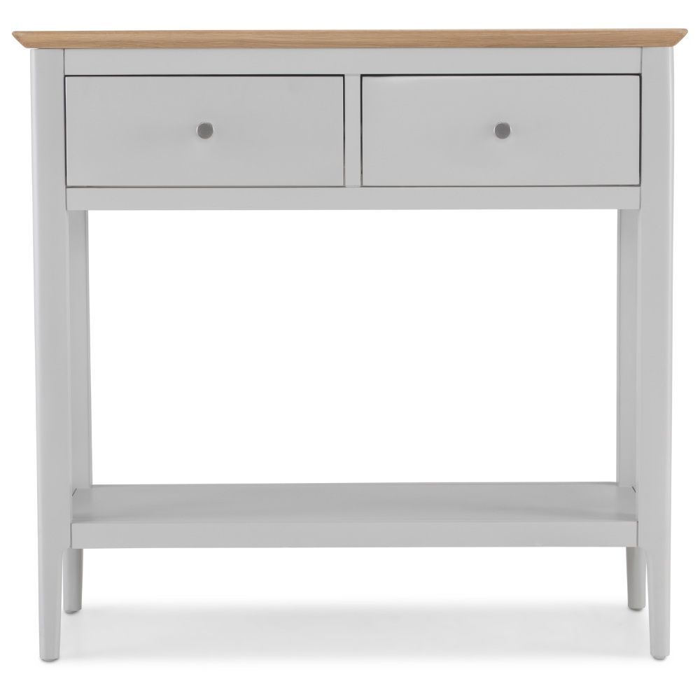 Waverley Grey 2 Drawer Console Table Intended For Gray Wood Veneer Console Tables (View 18 of 20)