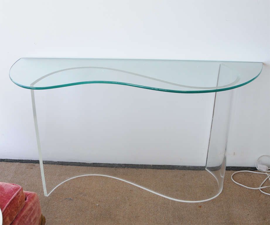 Wavy Lucite Console Table At 1stdibs Pertaining To Acrylic Modern Console Tables (View 16 of 20)