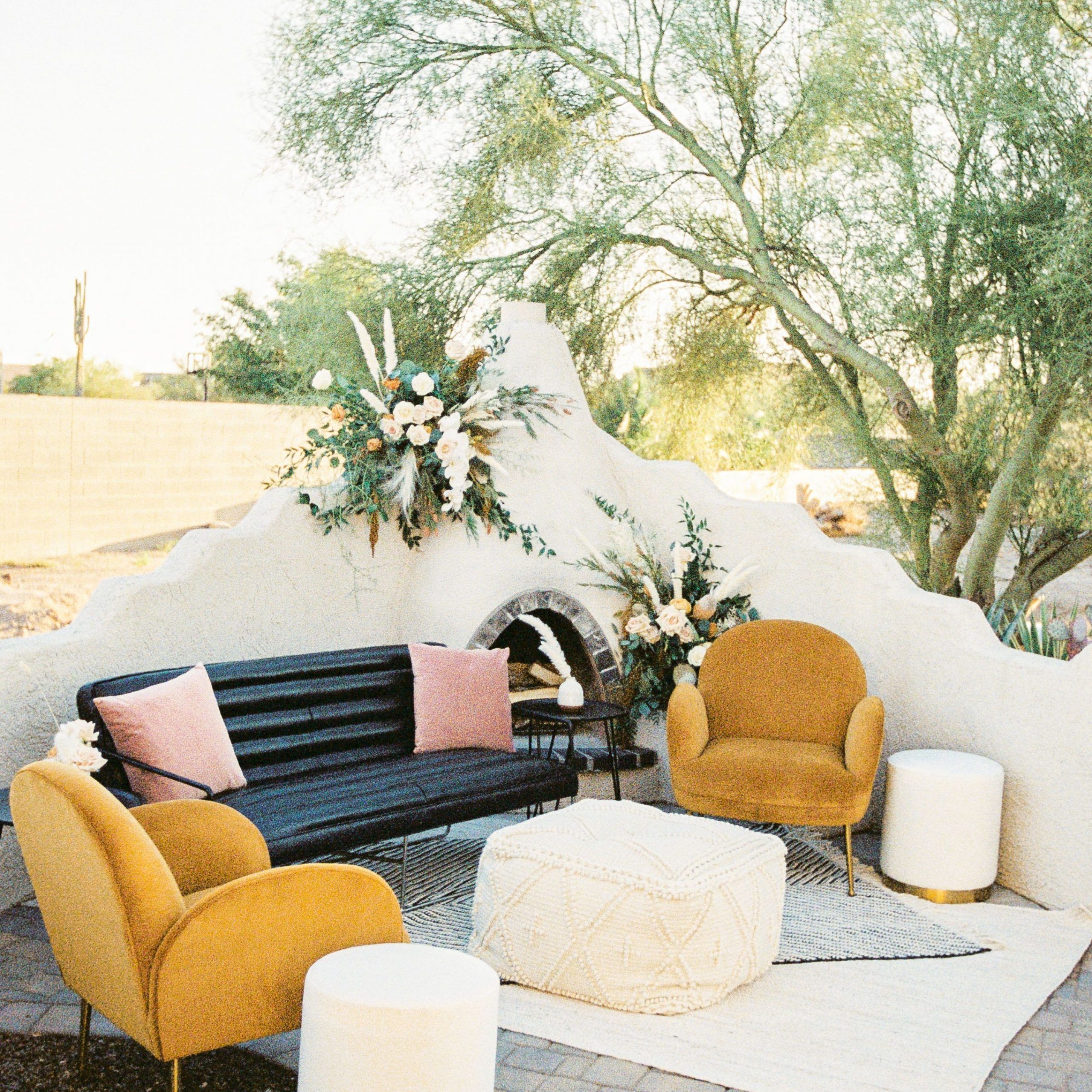 Wedding Lounge Furniture Yellow Wedding Decor Black Leather Sofa In Yellow And Black Console Tables (View 8 of 20)