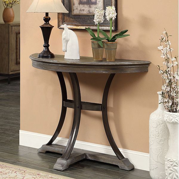 Weldon Aged Dark Brown Console Table | Console Table Decorating Intended For Dark Brown Console Tables (View 16 of 20)