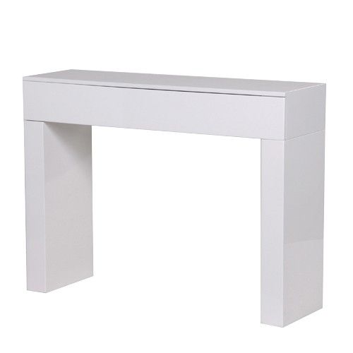 White High Gloss 1 Drawer Console Table Throughout Gloss White Steel Console Tables (View 14 of 20)