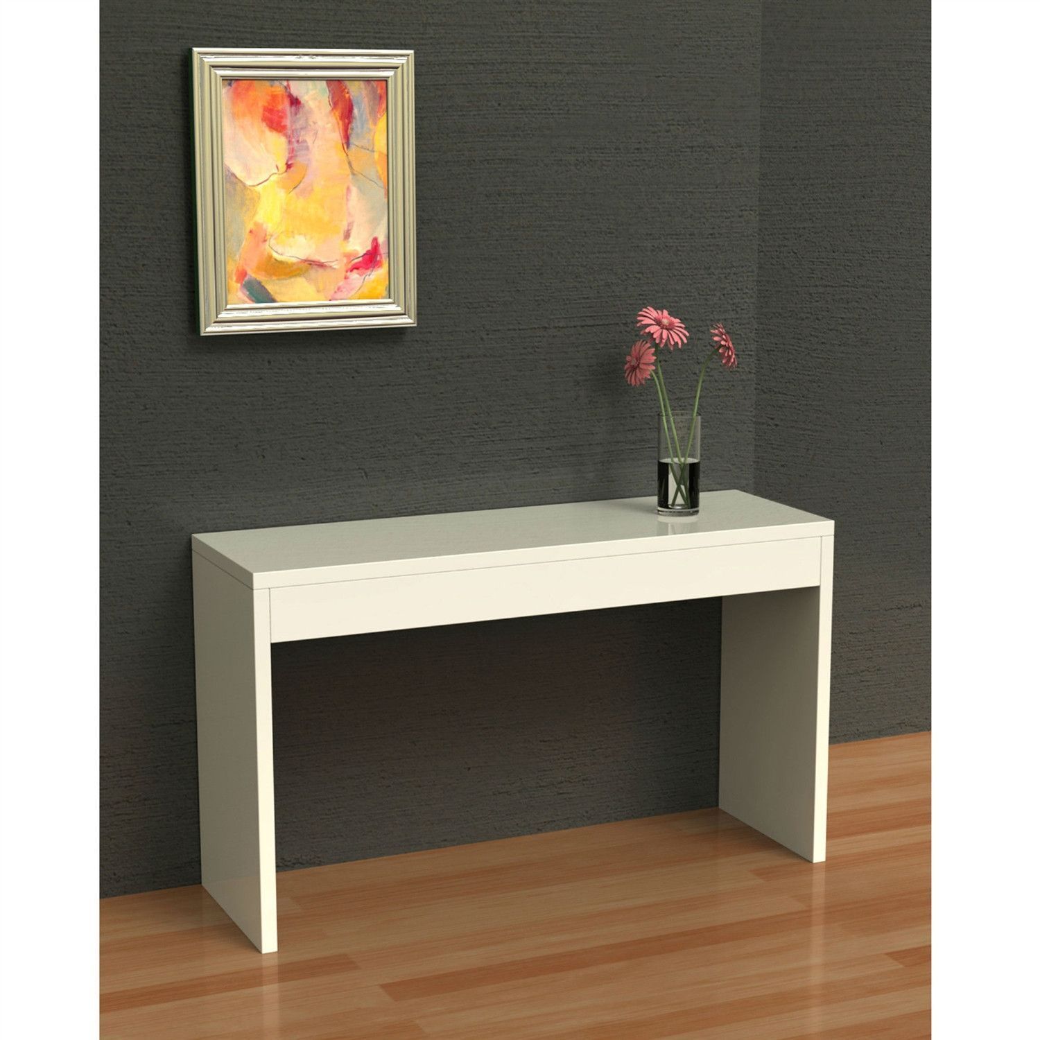 White Sofa Table Modern Entryway Living Room Console Table | White Inside Geometric White Console Tables (View 5 of 20)