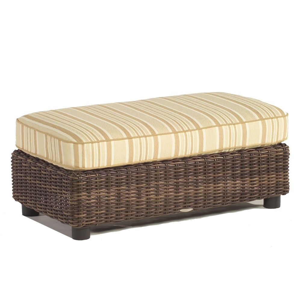 Whitecraftwoodard Sonoma Wicker Ottoman And A Half – Wicker Within Woven Pouf Ottomans (View 4 of 20)