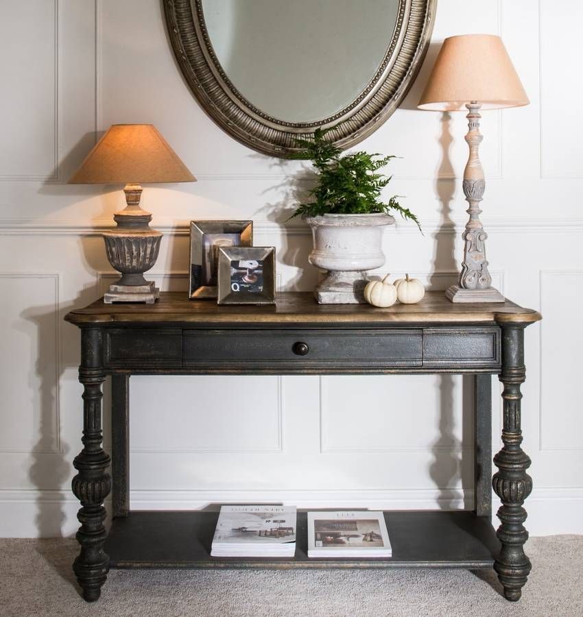 Woodcroft Colonial Grey Console Tableone (View 14 of 20)