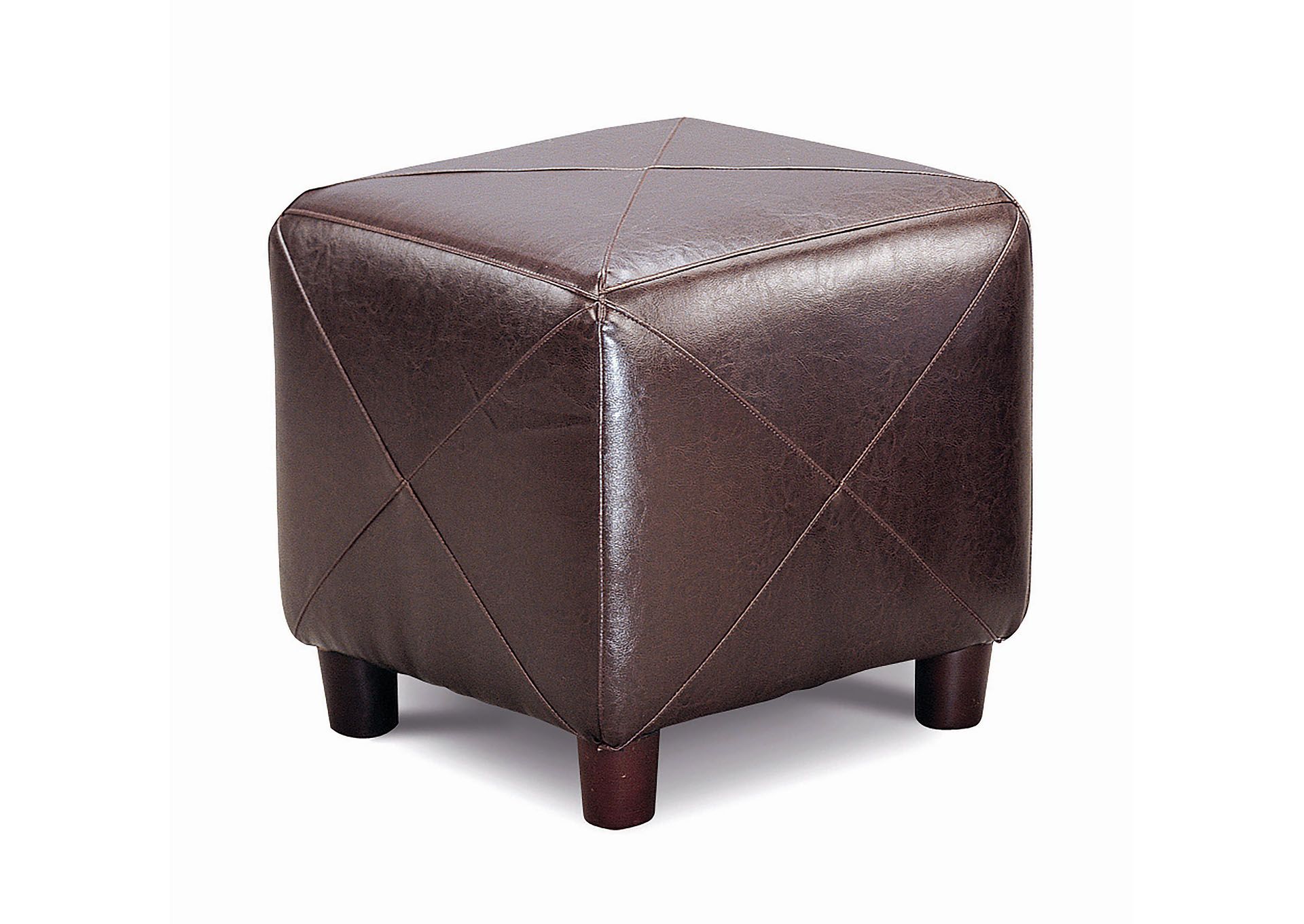 Woody Brown Cube Ottoman Brown Ramirez's Furniture For Gray And Cream Geometric Cuboid Pouf Ottomans (View 15 of 20)