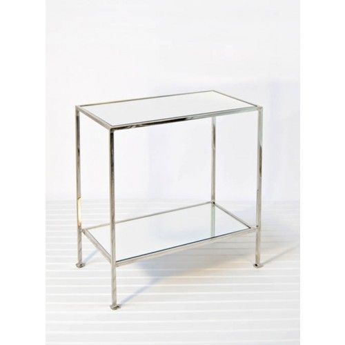 Worlds Away – Plano 2 Tier Rectangular Side Table In Silver Leaf Throughout Silver Leaf Rectangle Console Tables (View 7 of 20)