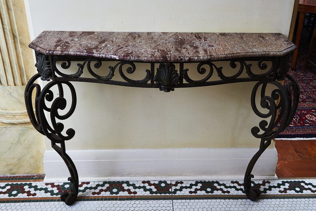 Wrought Iron Console Table – Shapiro Auctioneers For Wrought Iron Console Tables (View 3 of 20)