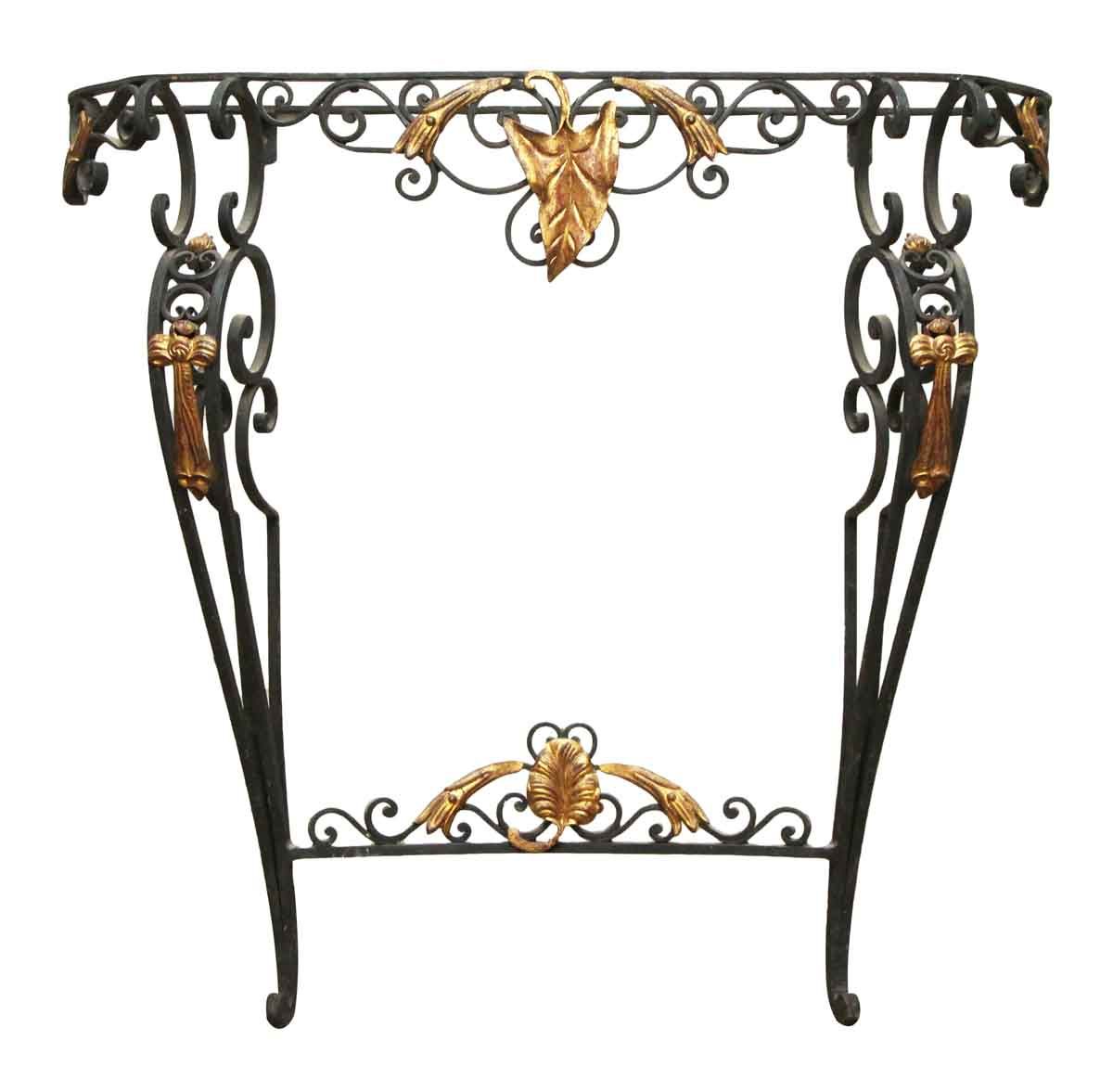 Wrought Iron Console Table With Gilded Detail | Olde Good Things Intended For Wrought Iron Console Tables (View 6 of 20)