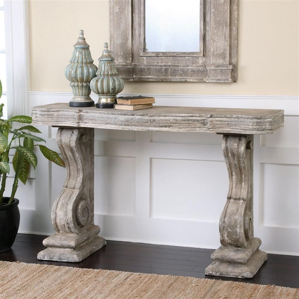 Yvelines French Country Antique Carved Console Table | Hadley Rose Throughout Vintage Coal Console Tables (View 9 of 20)