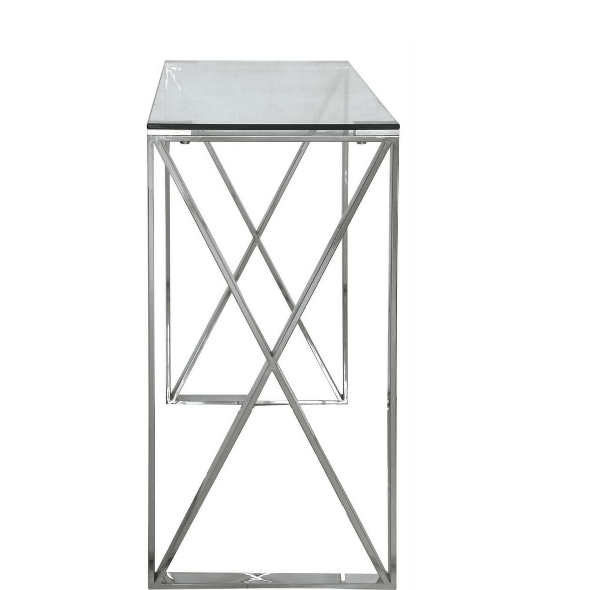 Zenith Stainless Steel Console Table – Corcorans Furniture & Carpets With Regard To Silver Stainless Steel Console Tables (View 14 of 20)