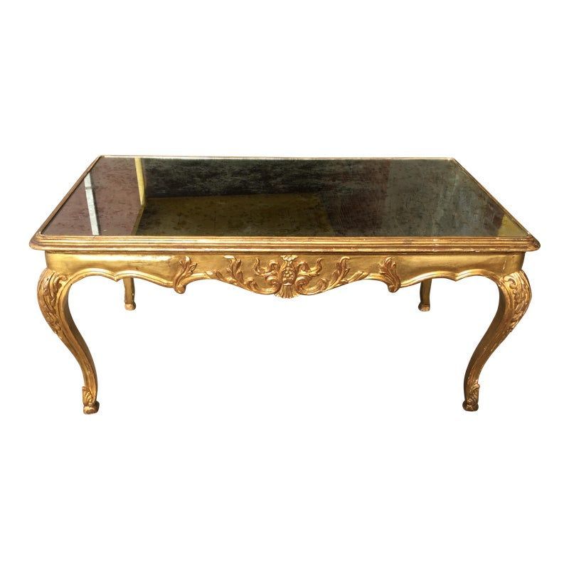 1920s French Gilt Wood & Antique Mirror Coffee Table | Antique Coffee Tables,  Coffee Table, Mirrored Coffee Tables Within Antique Mirrored Coffee Tables (View 1 of 20)