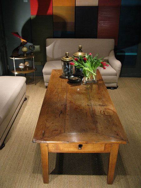 19th Century French Fruitwood Coffee Table – Tables Throughout Reclaimed Fruitwood Coffee Tables (View 4 of 20)