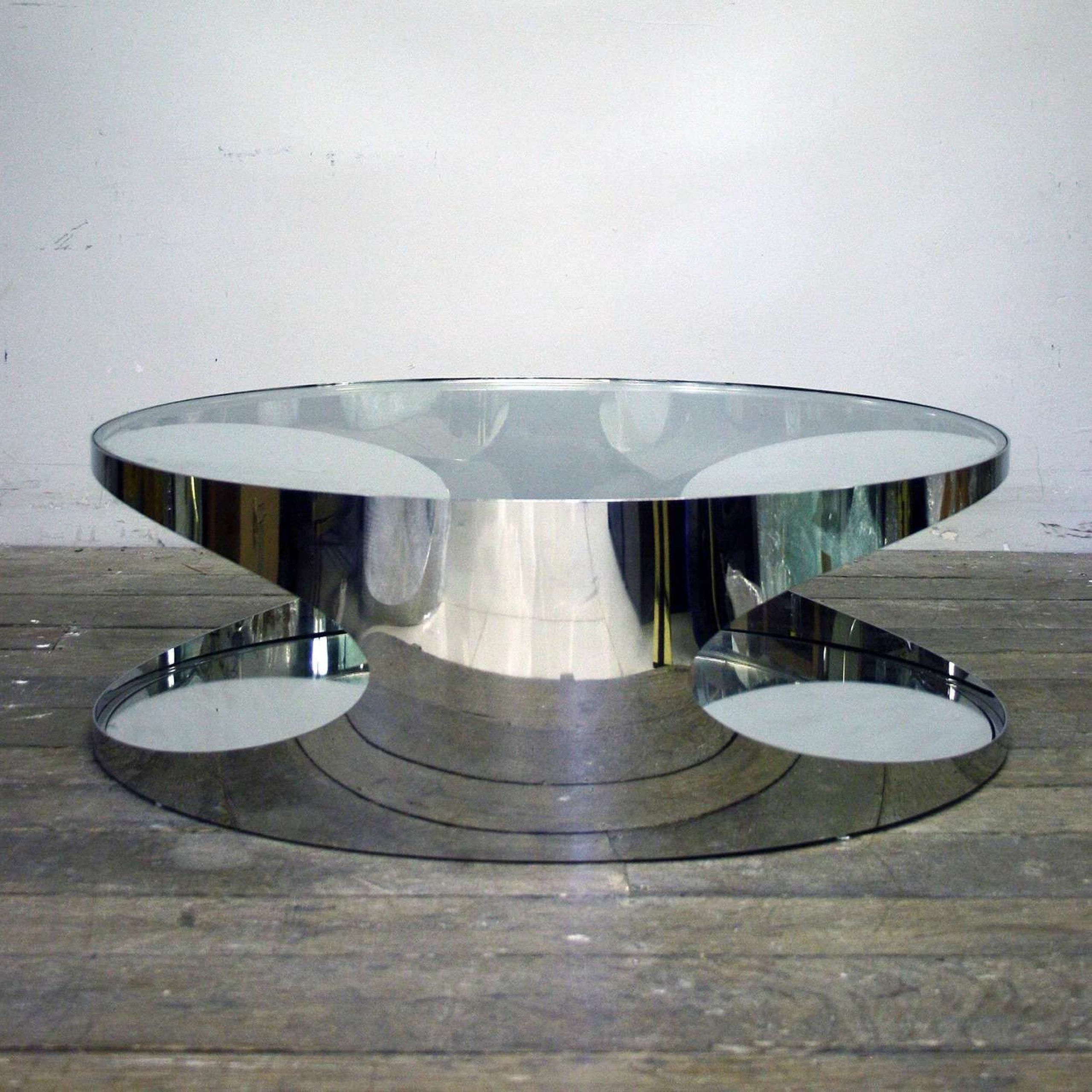 20th Century Stylish Chrome Coffee Table In Antique Coffee Tables Within Chrome Coffee Tables (View 16 of 20)