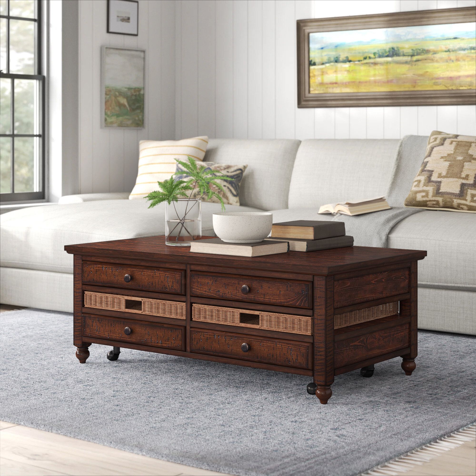 August Grove® Hebron Solid Wood Lift Top Coffee Table With Storage &  Reviews | Wayfair Inside Lift Top Coffee Tables (View 11 of 20)