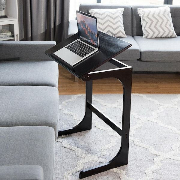 Boyel Living 23.5 In. Brown Adjustable C Shape Side End Table With Tilting  Top Hysn 63922bn – The Home Depot Regarding Shape Adjustable Coffee Tables (Gallery 20 of 20)