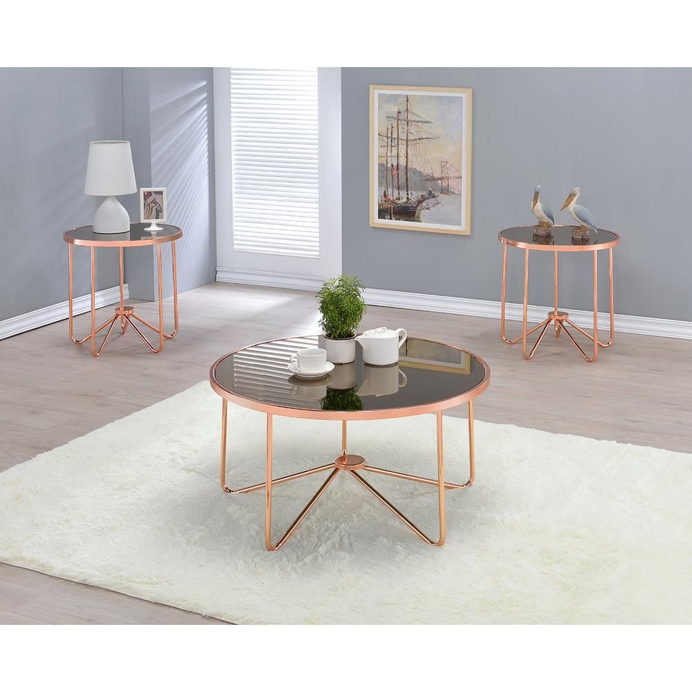 Bronze Glass And Rose Gold Coffee Table – Wooden It Be Nice With Rose Gold Coffee Tables (View 14 of 20)