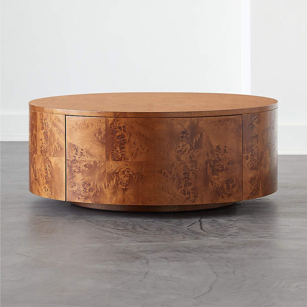 Burl Rotating Coffee Table + Reviews | Cb2 For Wood Rotating Tray Coffee Tables (View 7 of 20)