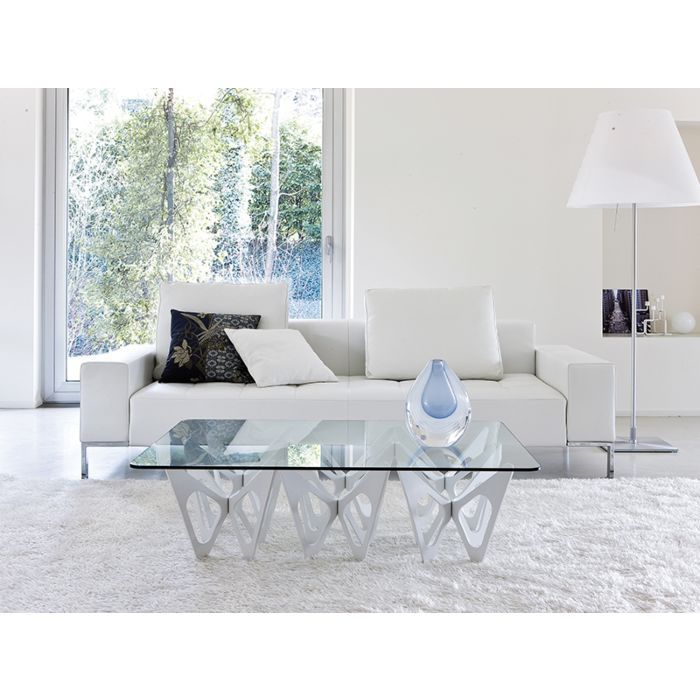 Butterfly Tempered Glass Coffee Table With Nickel Plated Frame Shop Online  On Ciatdesign Within Tempered Glass Top Coffee Tables (View 11 of 20)