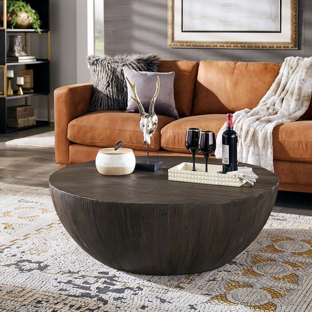 Buy Drum Coffee Tables Online At Overstock | Our Best Living Room Furniture  Deals Throughout Drum Shaped Coffee Tables (View 4 of 20)