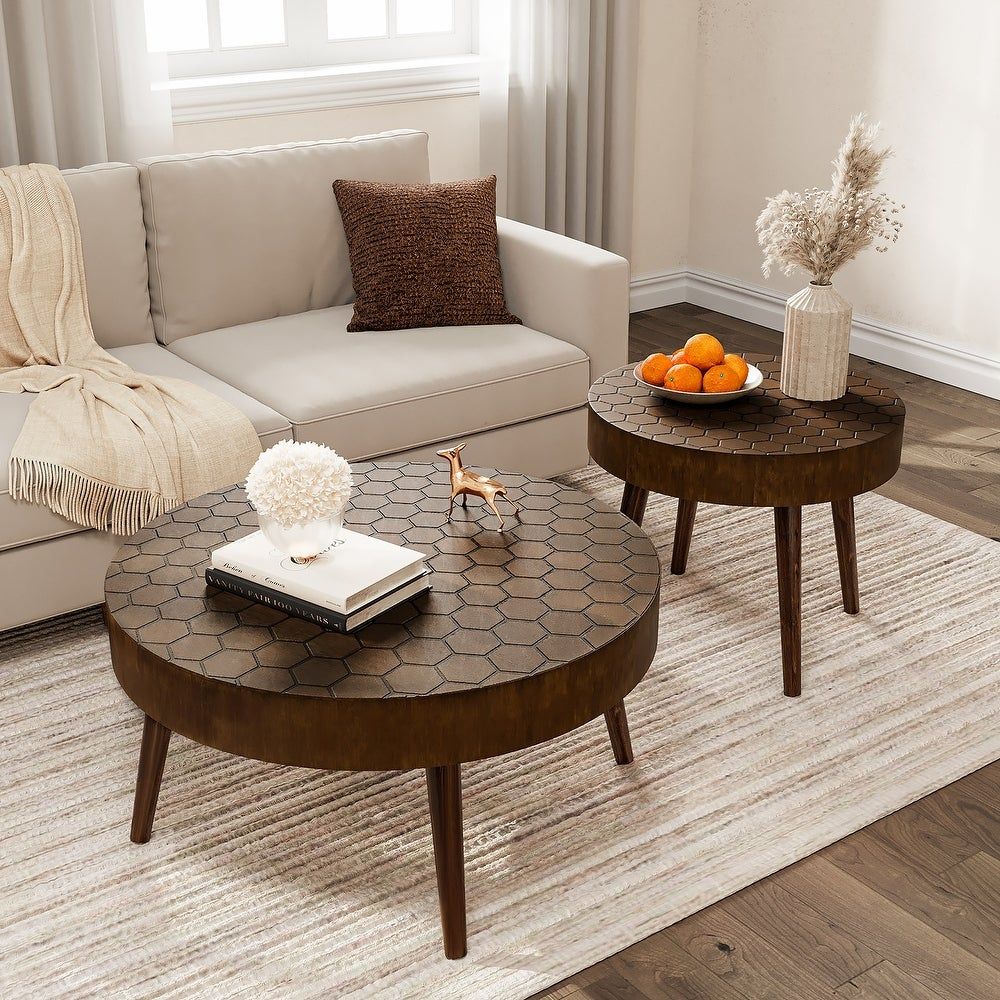 Buy Rustic Coffee, Console, Sofa & End Tables Online At Overstock | Our  Best Living Room Furniture Deals Throughout Rustic Round Coffee Tables (View 14 of 20)