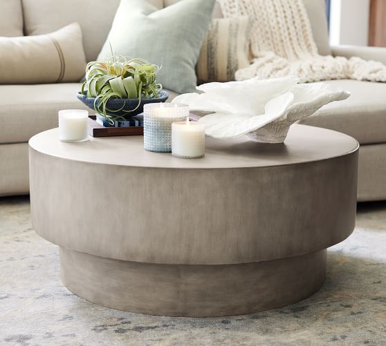 Byron 39" Round Coffee Table | Pottery Barn With Circular Coffee Tables (View 1 of 20)